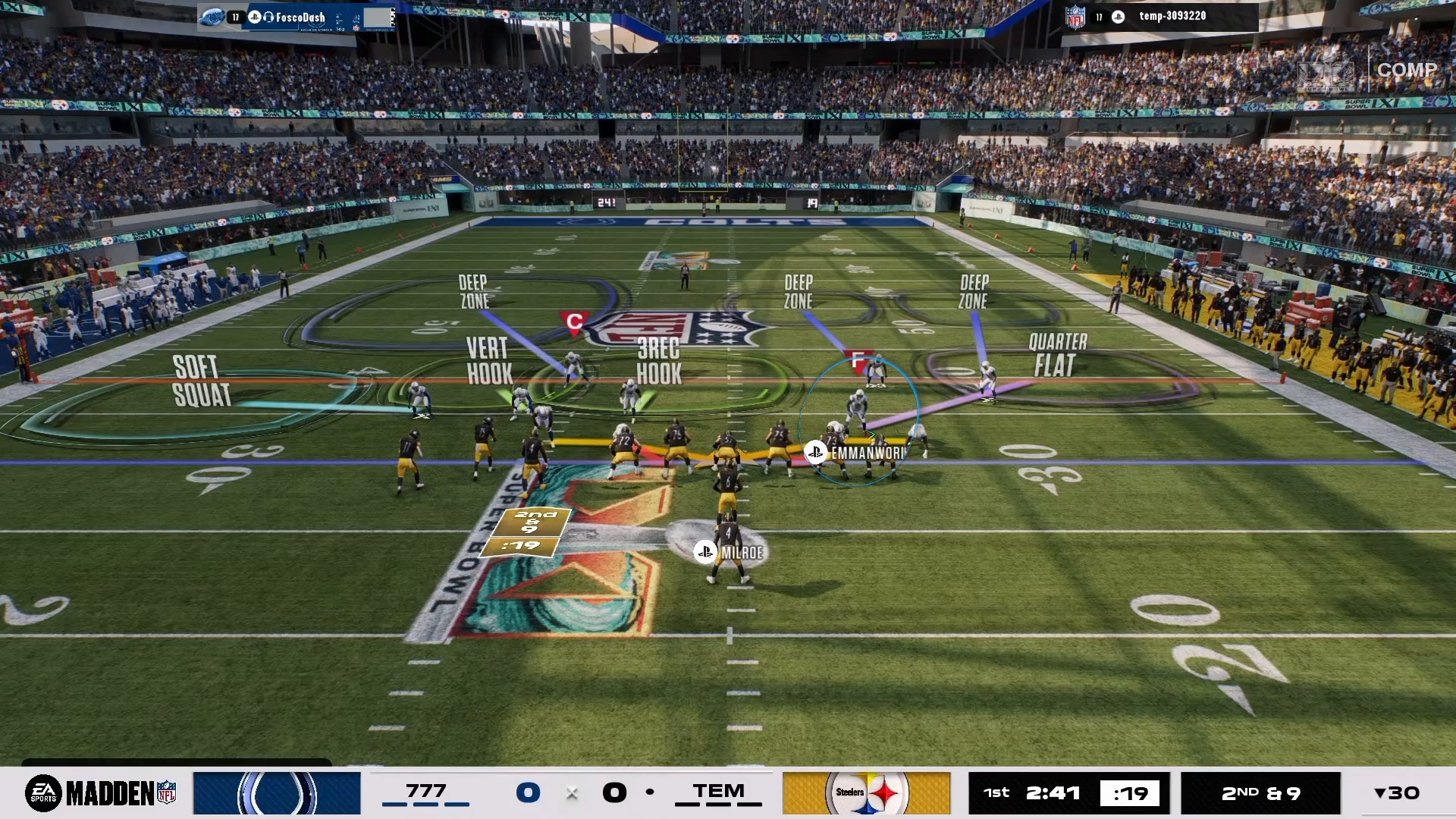 Cover 9 defense play call in Madden 27