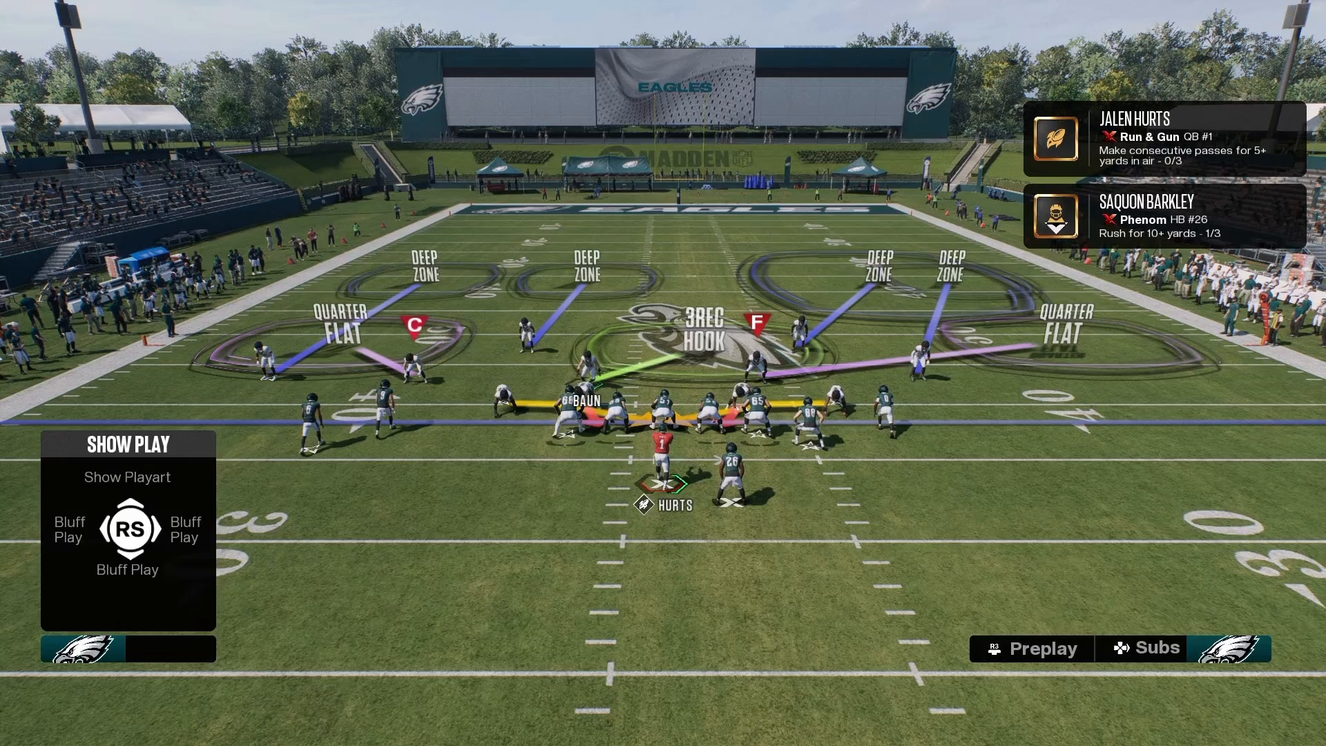 Overloading one half of the field in Madden