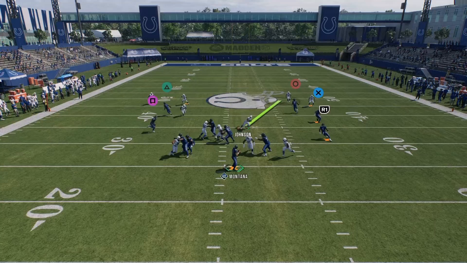 Countering with the other outside linebacker
