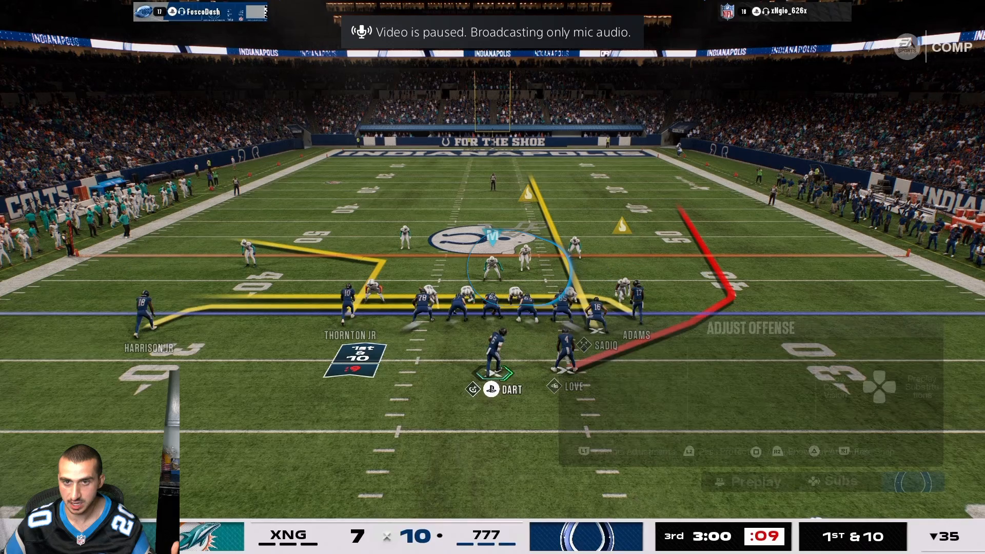 Example of successful TE streak against man coverage
