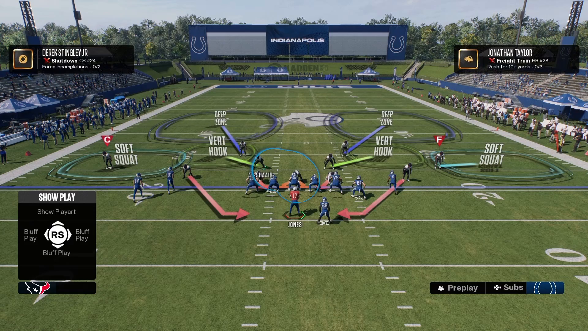 Avoiding show-blitz backfire in Madden 27