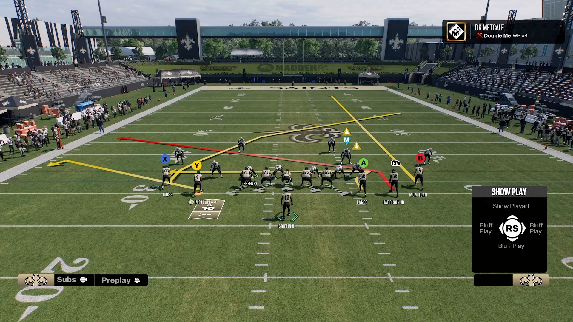 Tampa Bay playbook screenshot highlighting Motion Post Swirl