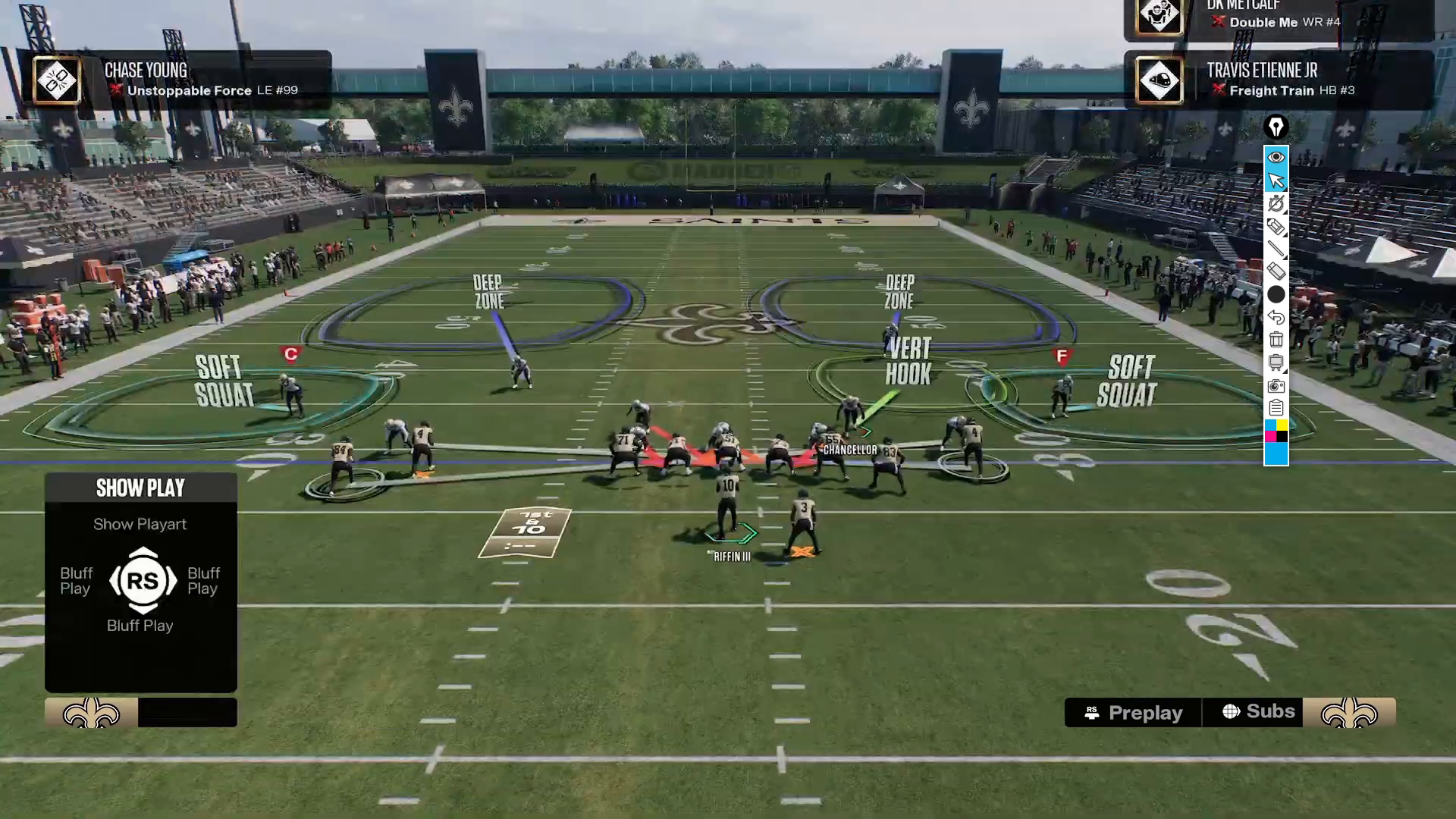 Defensive player using Crossman defense in Madden 27