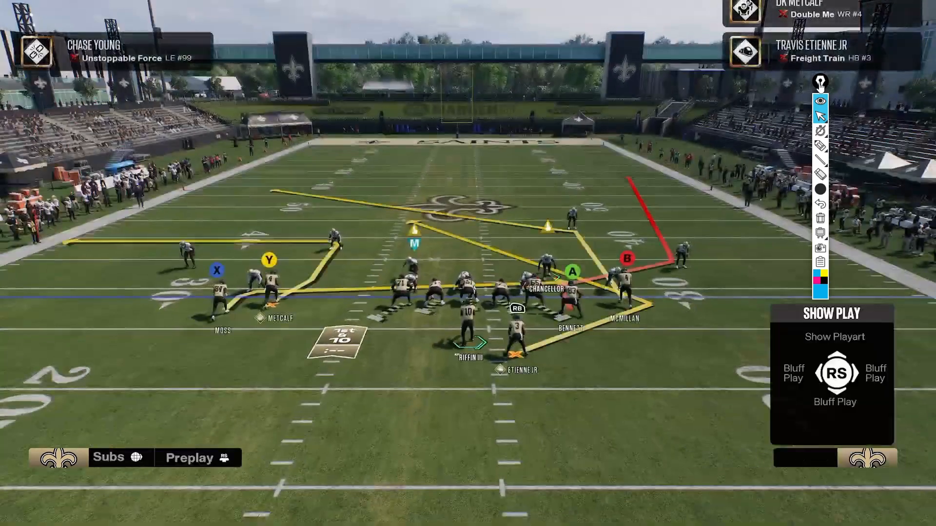 Illustration of Crossman defense weaknesses against drag routes