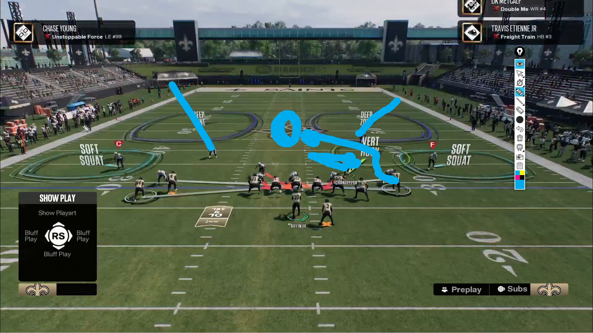 Strategic positioning of players in Crossman defense