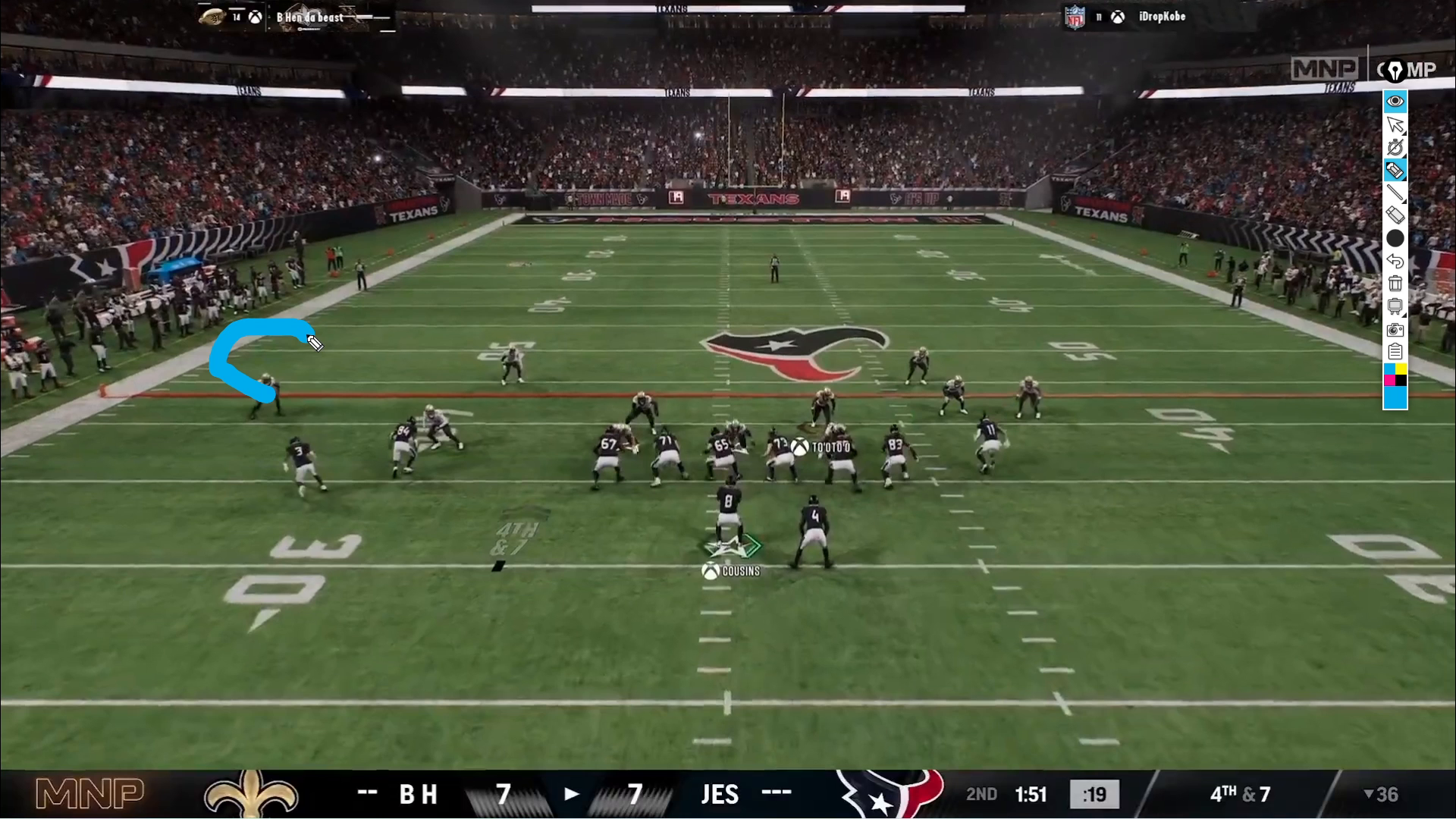 Player using the Switch Stick technique in Madden 27