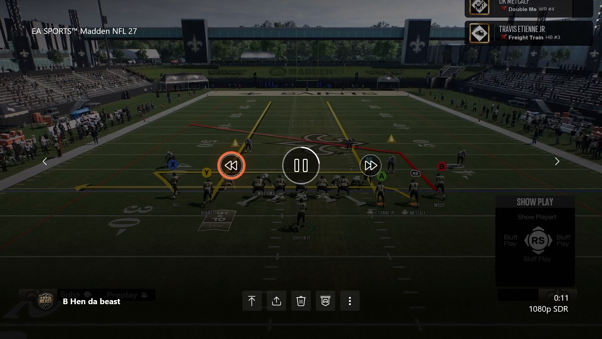 Illustration of return route window in Madden 27
