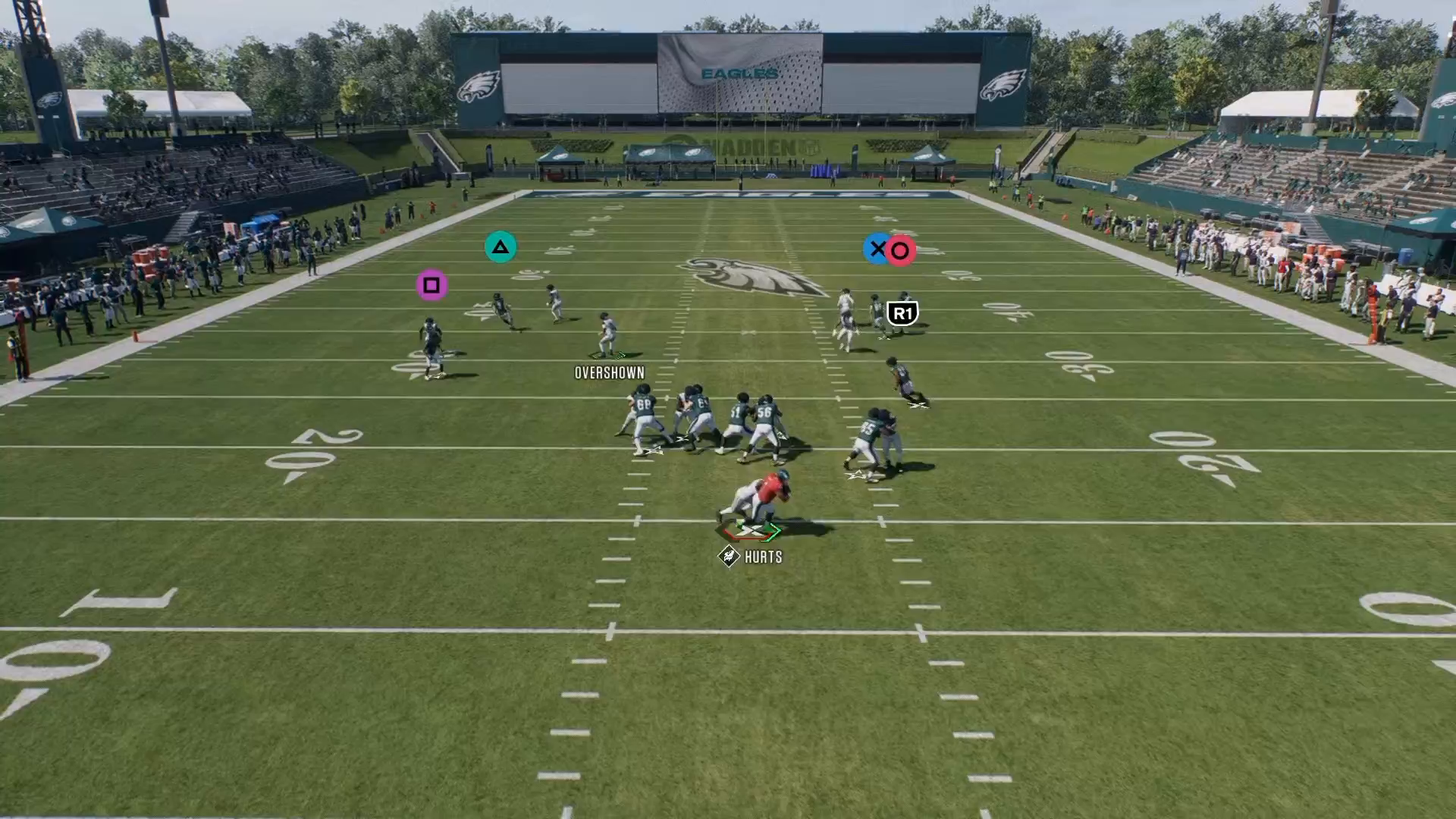Defensive line positioning for Drag & Contain blitz