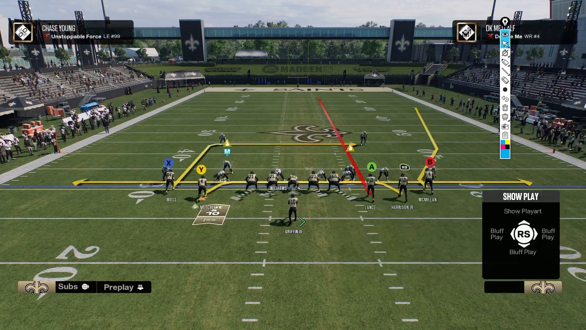 Gun 5 Receiver Tight formation setup in Madden 27