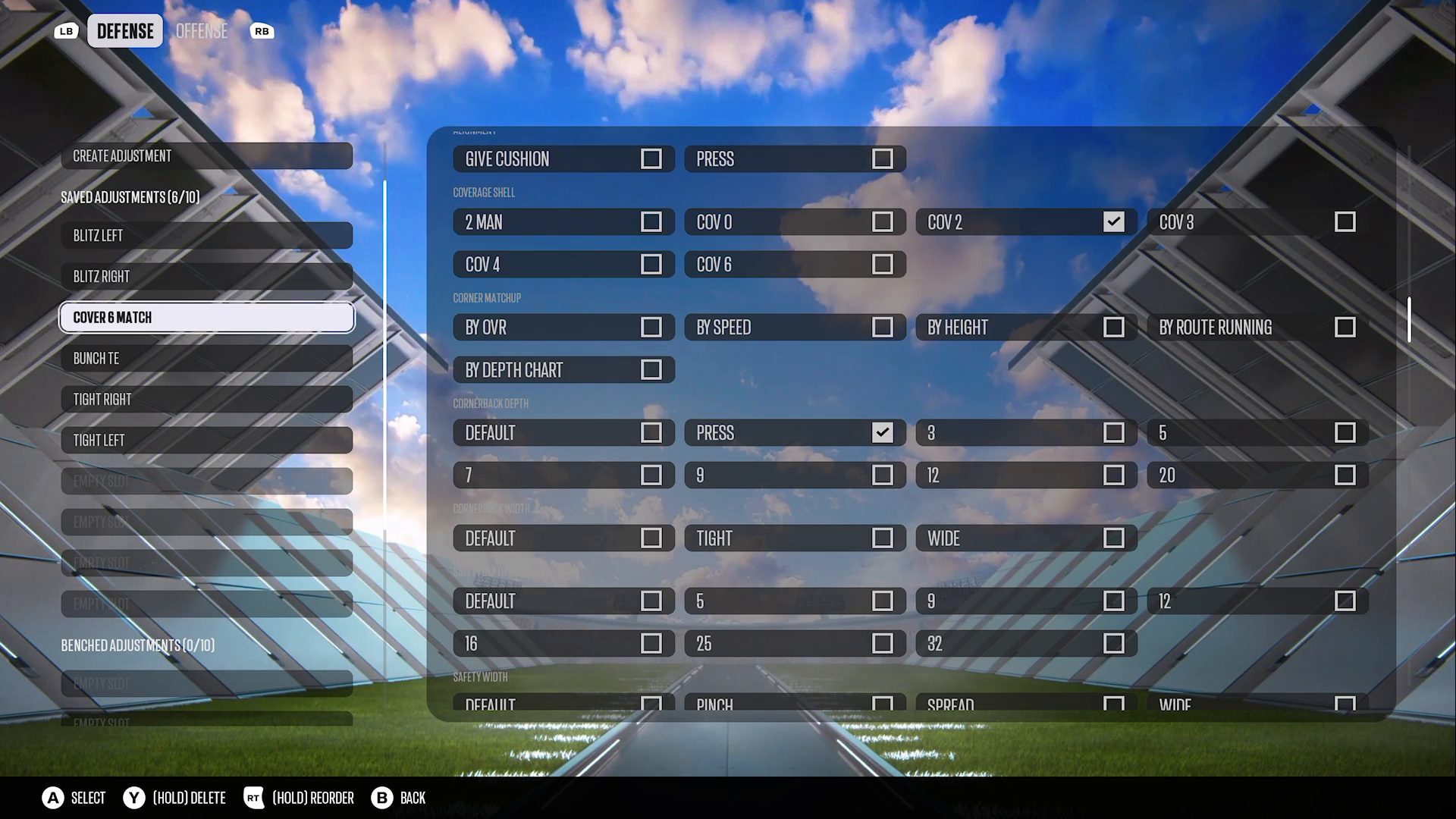 Defensive alignment against Bunch TE formation