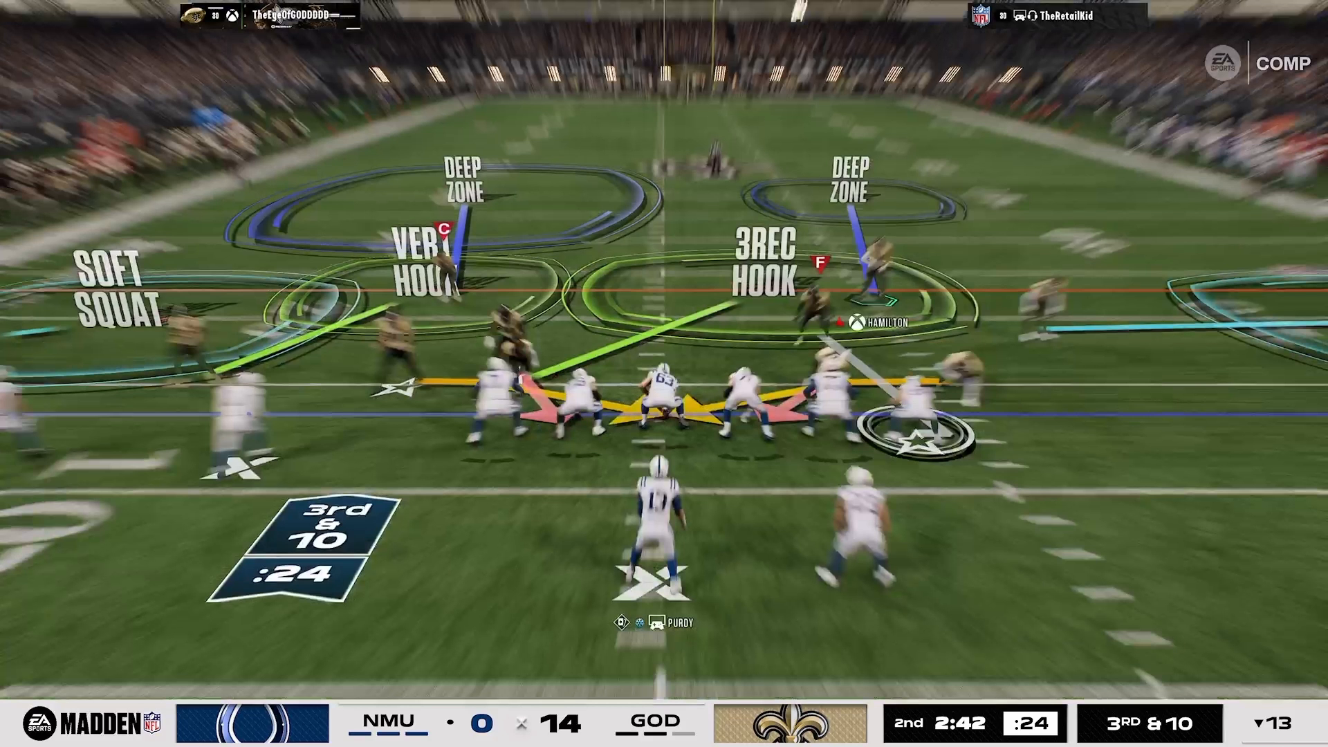 Weaknesses in the defensive setup against verticals