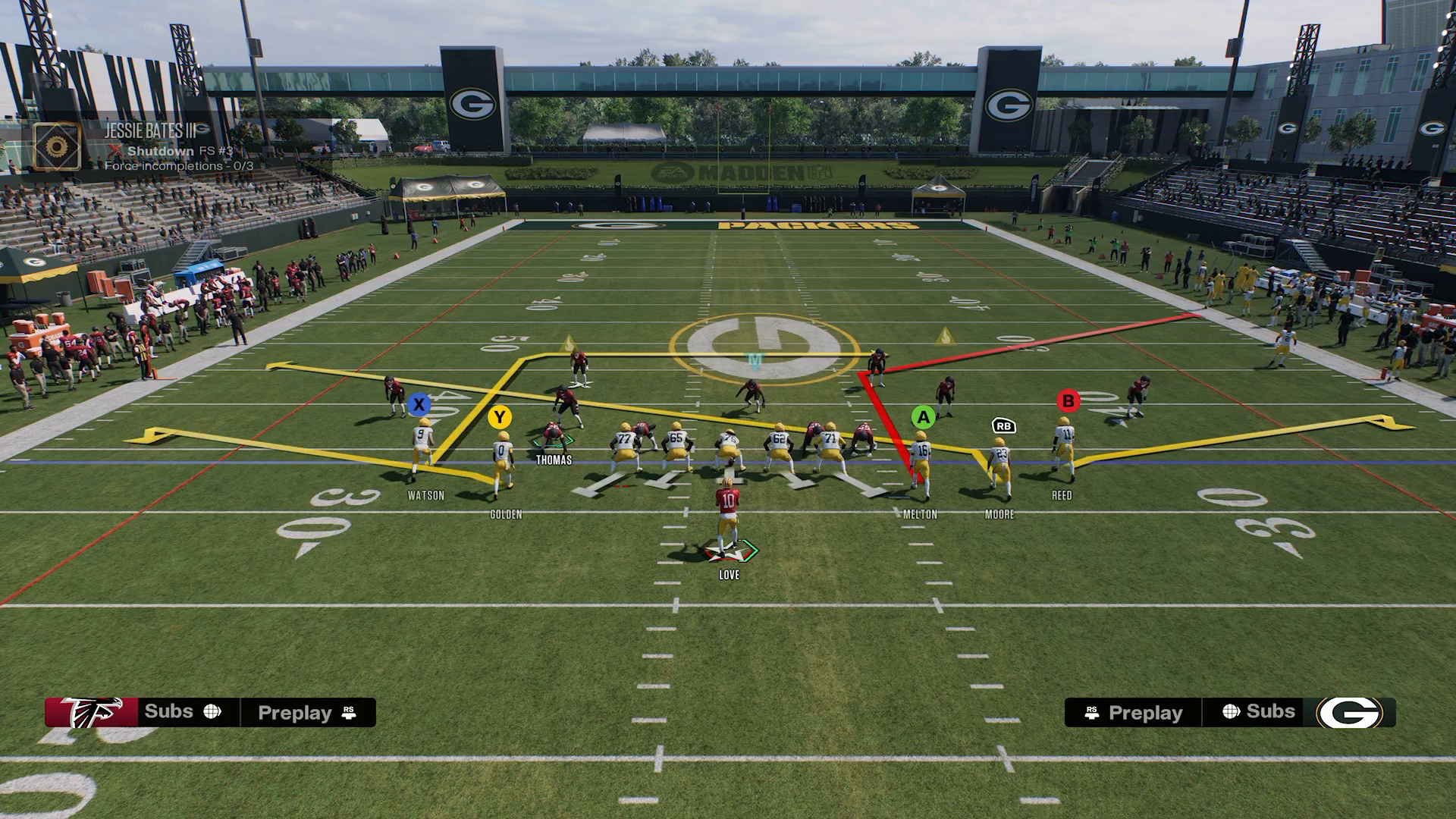 Pre-snap alignment in Madden 27