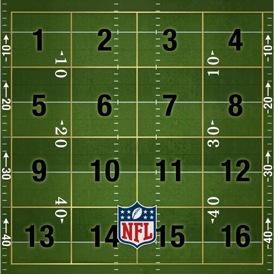 The 16 Spaces — the real numbered board